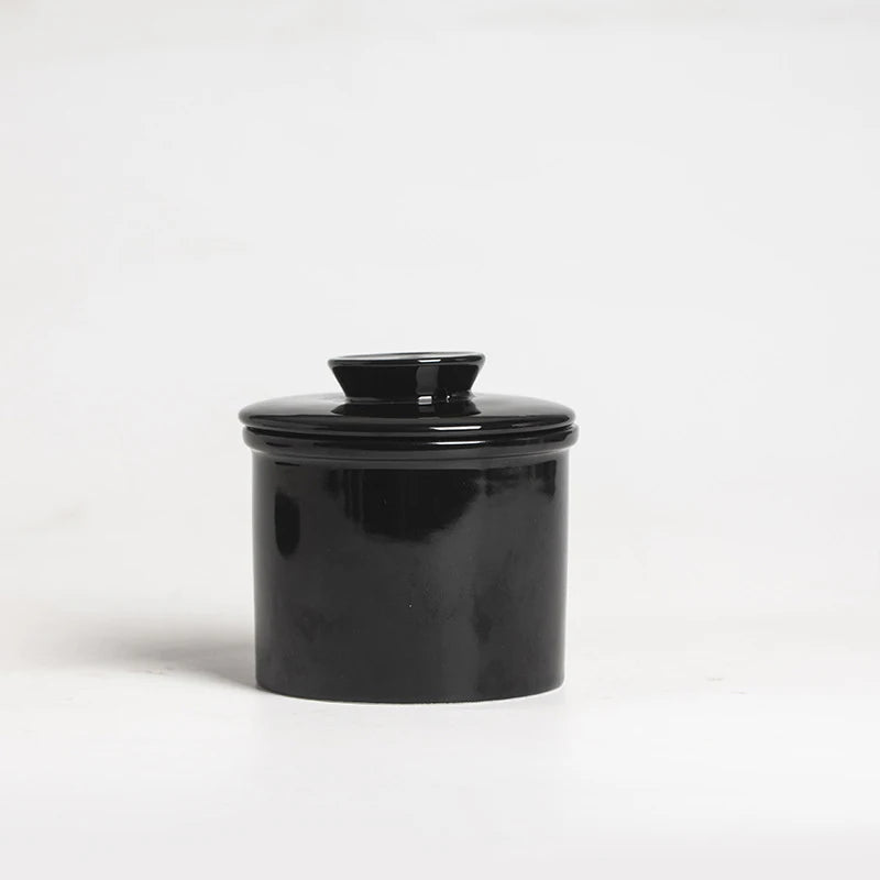 Ceramic Butter Box Black/White